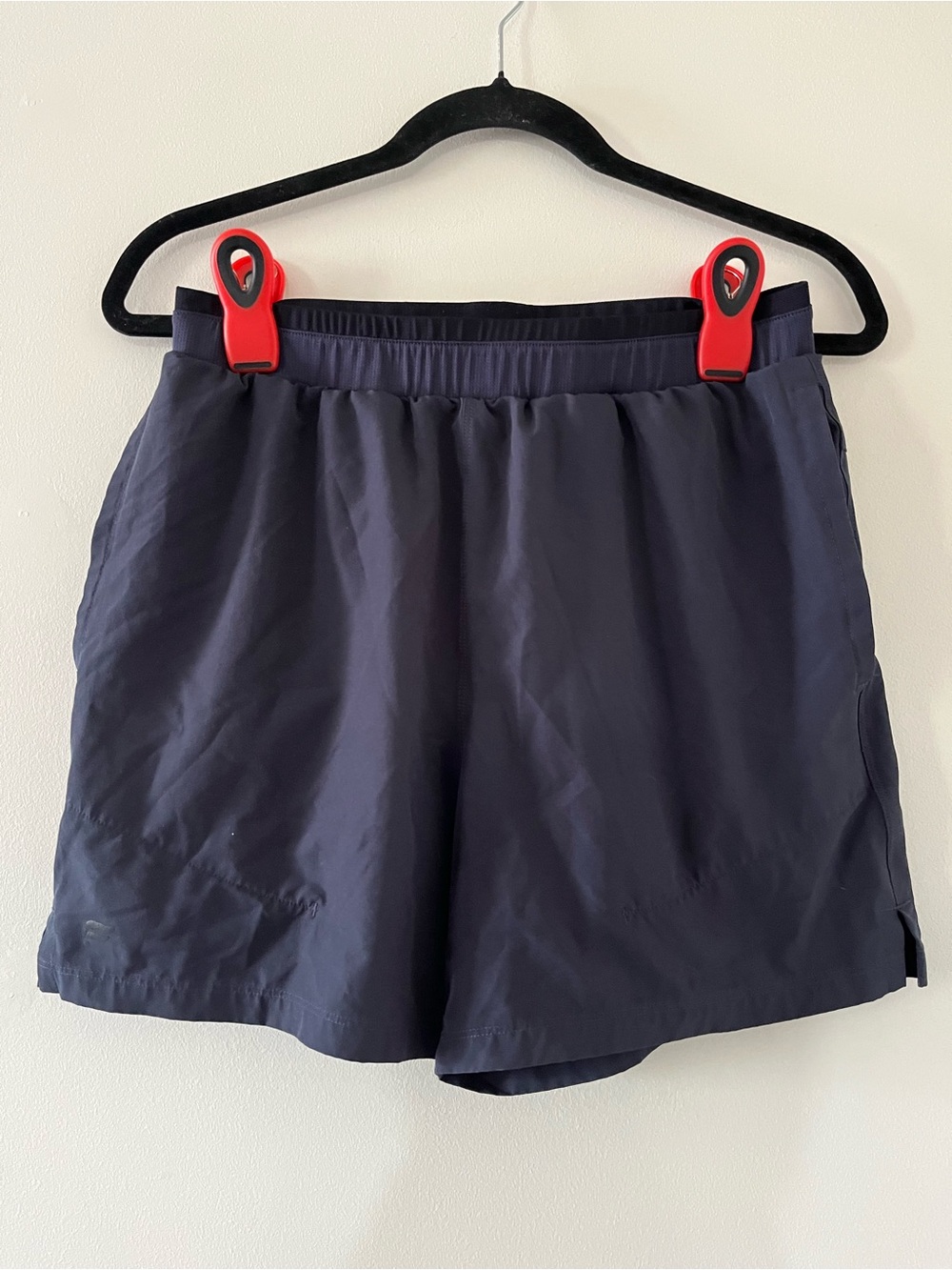 Fabletics Navy Blue Athletic Shorts Medium Running Travel Activewear Workout